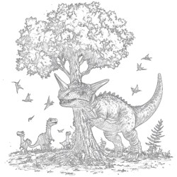 Pachycephalosaurus Colouring Page - Printable Coloring page