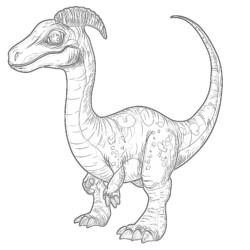 Parasaurolophus Coloring Page - Printable Coloring page