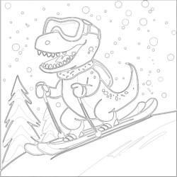 Picture Of T Rex To Color - Printable Coloring page