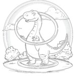 Preschool Coloring Pages Dinosaurs