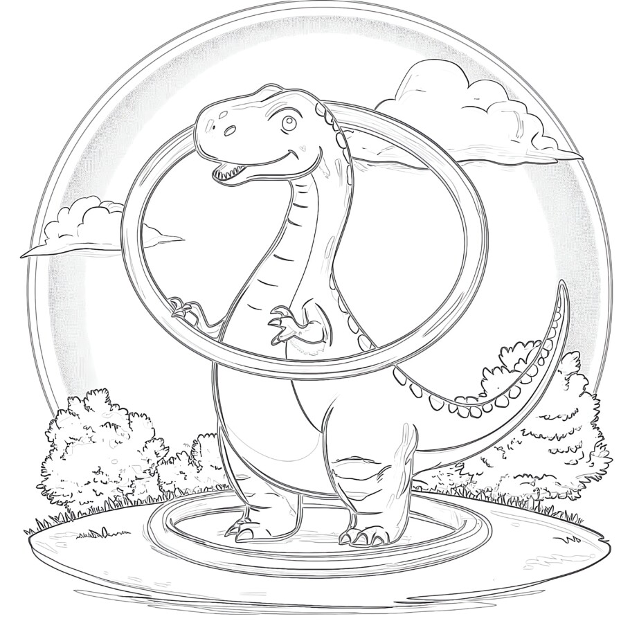 Preschool Coloring Pages Dinosaurs