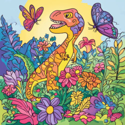 Print Dinosaur Coloring Page - Origin image