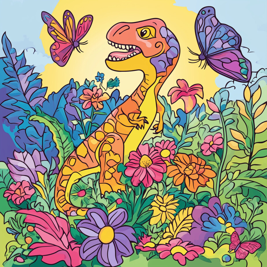 Print Dinosaur Coloring Page 2