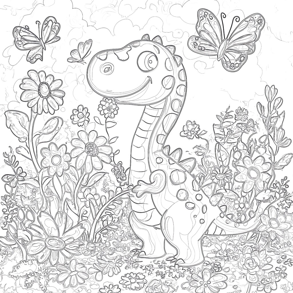 Colouring Pictures Dinosaurs: A Dinosaur Frenzy for Young Explorers