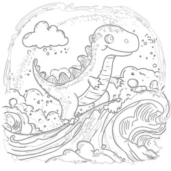 Printable T Rex Dinosaur Pictures - Printable Coloring page