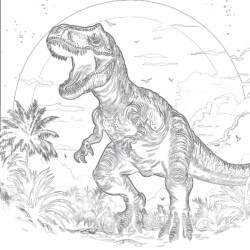 Printable Tyrannosaurus Rex Pictures - Printable Coloring page