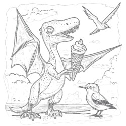 Pterodactyl Pictures To Coloring Page - Printable Coloring page