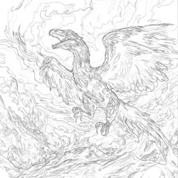 Página Para Colorear Pyroraptor - Página para colorear