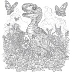 Raptor Dinosaur Coloring Page