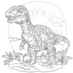 Real Dinosaur Coloring Pages