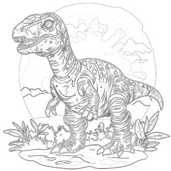 Real Dinosaur Coloring Pages - Printable Coloring page