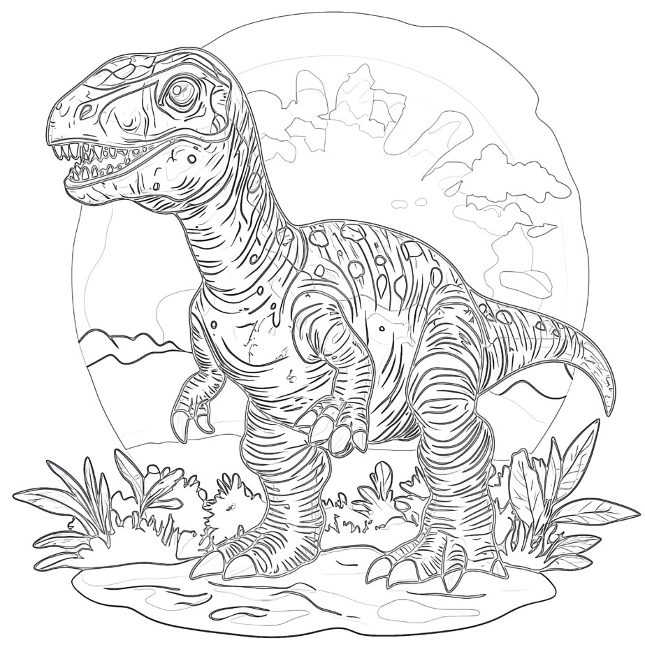 Real Dinosaur Coloring Pages