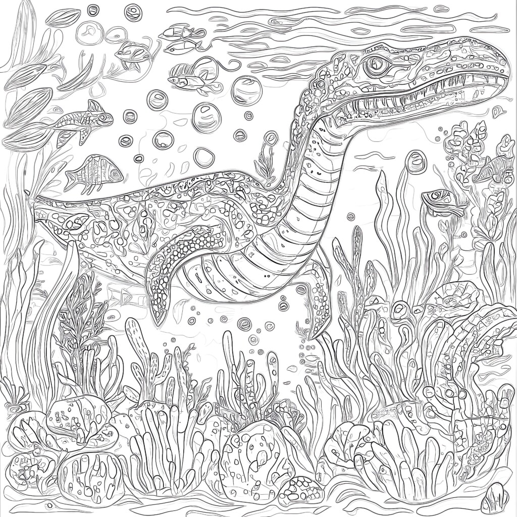 Realistic Dinosaur Coloring Pages | Coloring Pages Mimi Panda