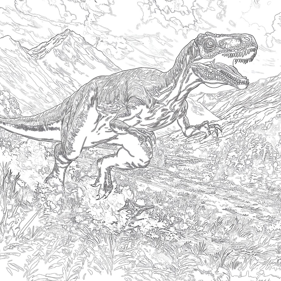 Realistic Jurassic World Coloring Pages