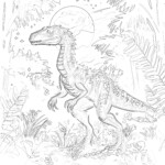 Realistic T Rex Coloring Page