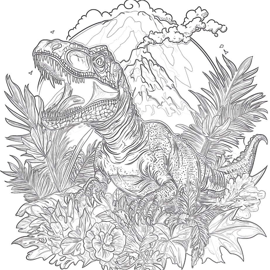 Rex Colouring Pages