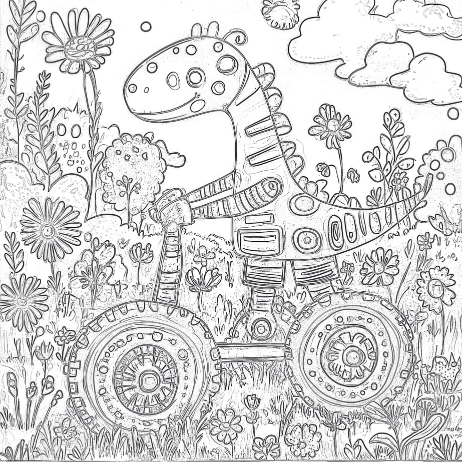 Robot Dino Coloring Pages