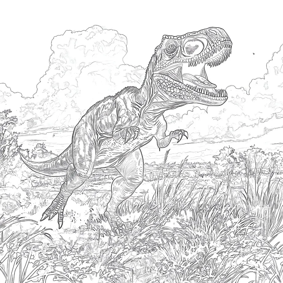 Straszne Strony Do Kolorowania Dinozaurów