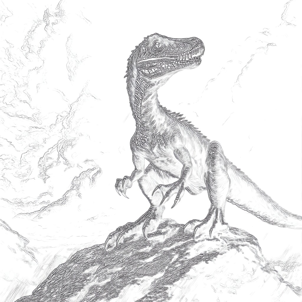 Scary T Rex Coloring Page | Coloring Pages Mimi Panda