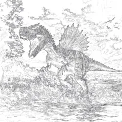 Página Para Colorear Del Spinosaurus - Página para colorear