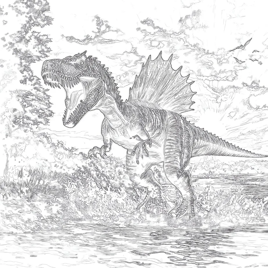 Spinosaurus Ausmalbild