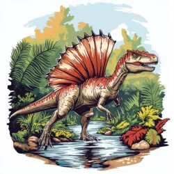 Hoja De Colores De Spinosaurus - Imagen de origen