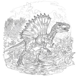 Spinosaurus Color Sheet - Printable Coloring page