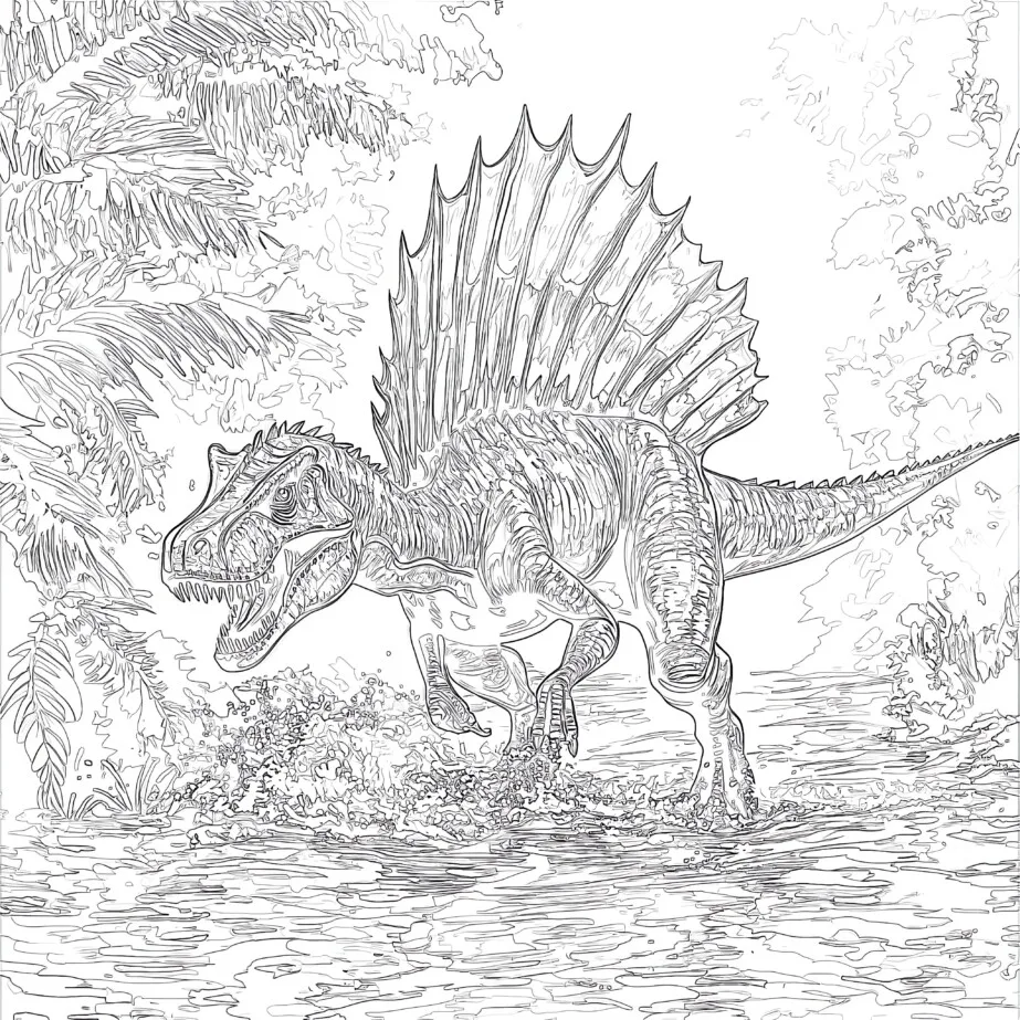 Spinosaurus Ausmalbild Zum Ausdrucken