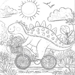 Stegosaurus Color Page - Printable Coloring page