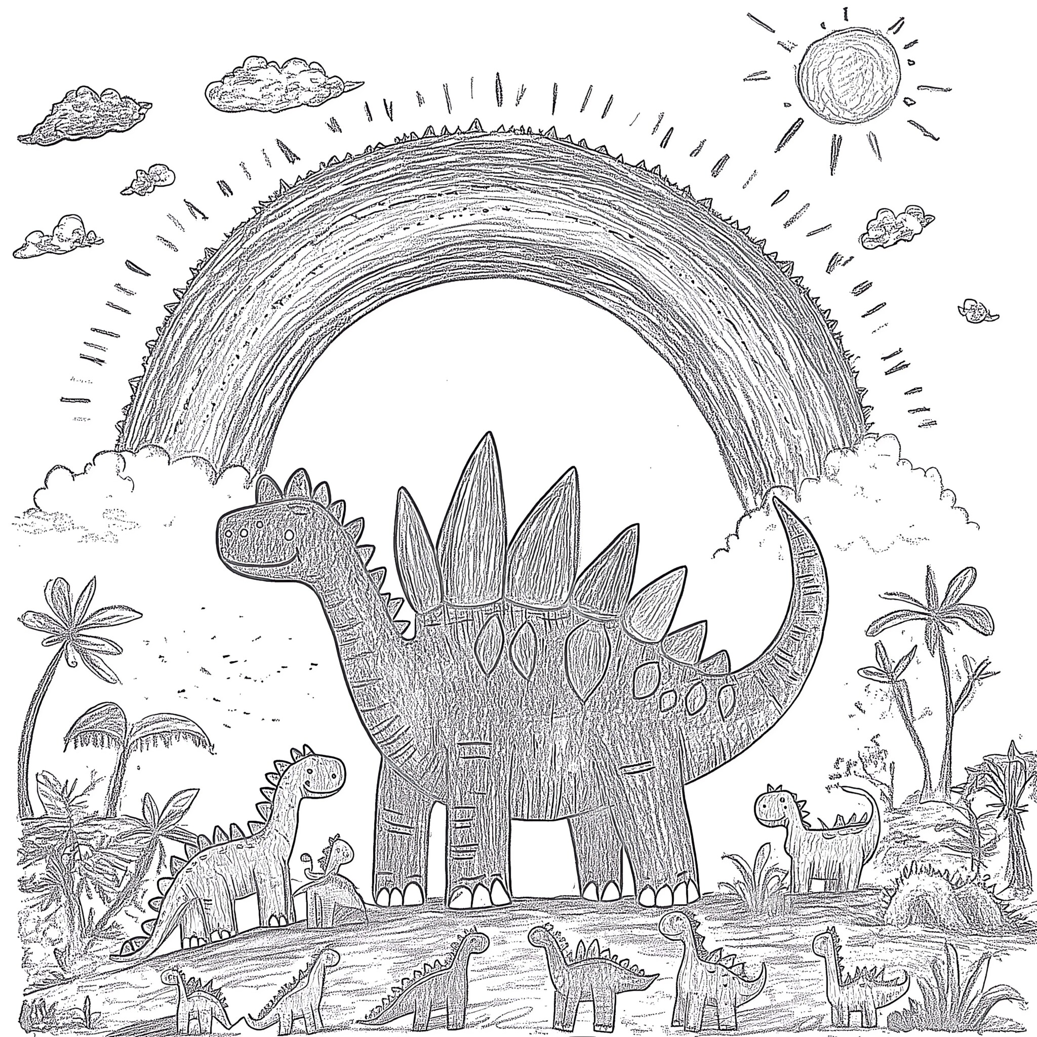 Stegosaurus Printable | Coloring Pages Mimi Panda
