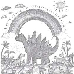 Stegosaurus Printable - Printable Coloring page