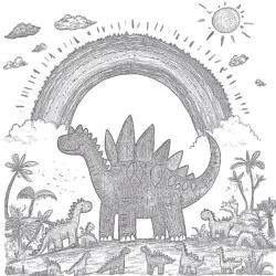 Stegosaurus Imprimible - Página para colorear