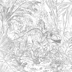 T-Rex Farbblatt - Druckbare Ausmalbilder