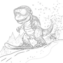 T-Rex Malbuch - Druckbare Ausmalbilder