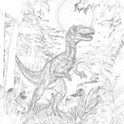 T-Rex Ausmalbild - Druckbare Ausmalbilder