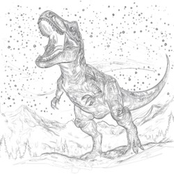 T Rex Picture To Print - Printable Coloring page