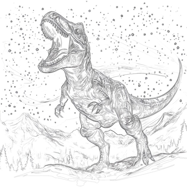 T Rex Picture To Print | Coloring Pages Mimi Panda