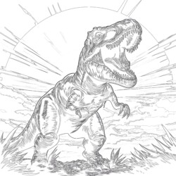 T Rex Pictures To Print - Printable Coloring page