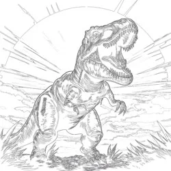 Imágenes De T Rex Para Imprimir - Página para colorear