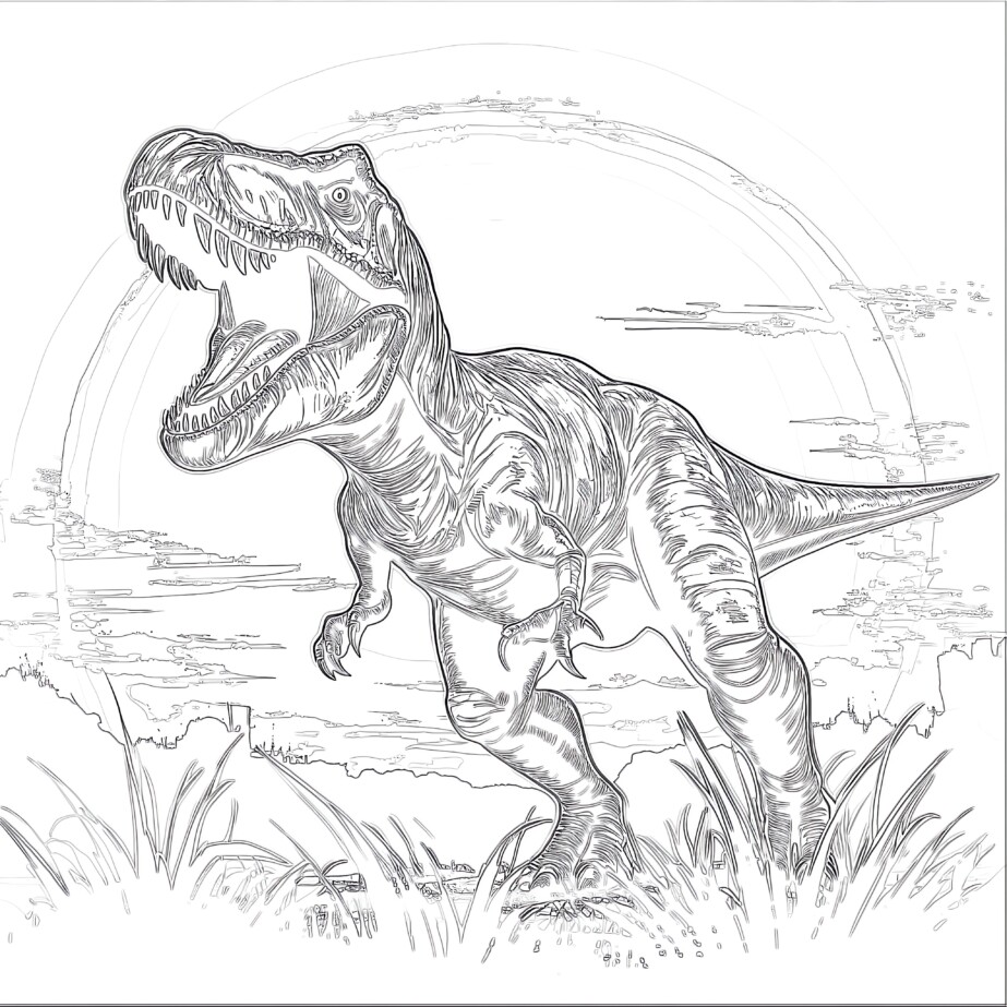 T Rex Printable Dinosaur Coloring Pages