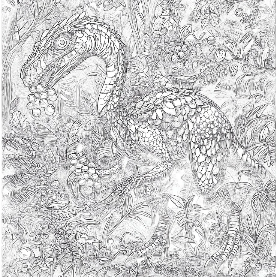 Página Para Colorear De Therizinosaurus