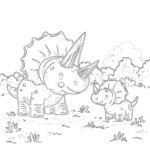 Triceratops Printable