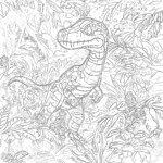 Velociraptor Blue Colouring Pages