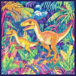 Página Para Colorear Velociraptor - Imagen de origen
