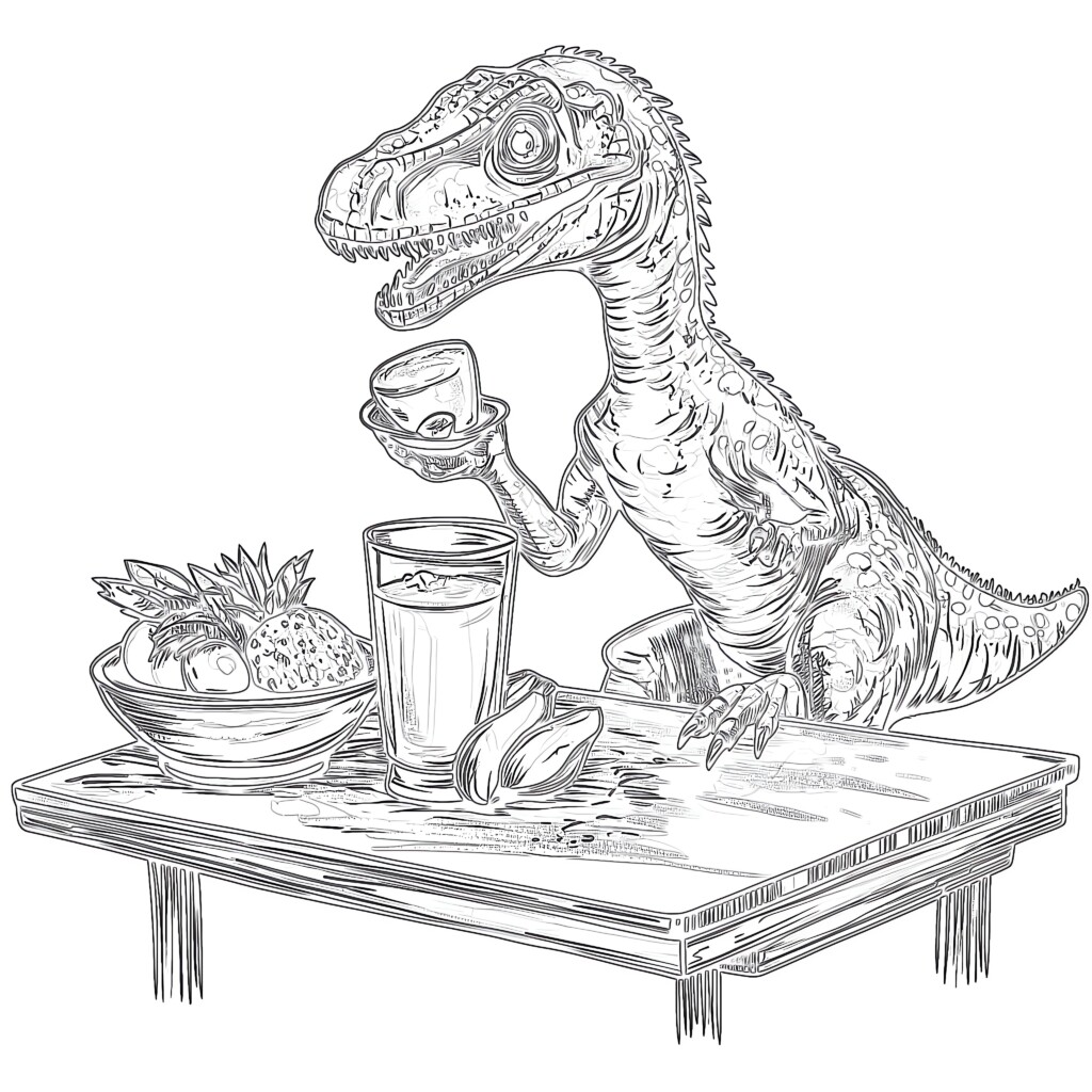 Raptor Coloring Pages | Coloring Pages Mimi Panda