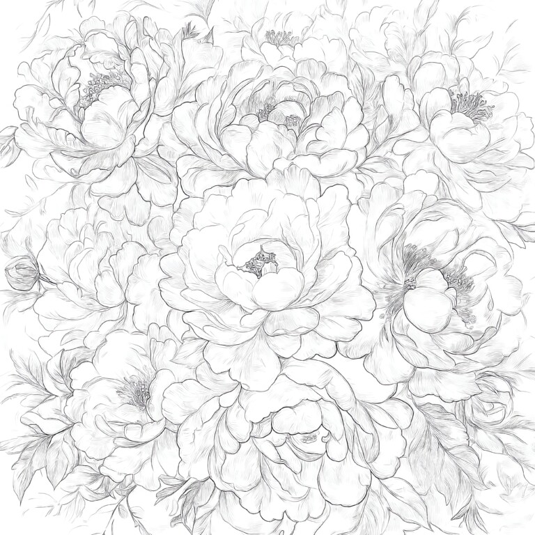 Adult Coloring Books Flowers | Coloring Pages Mimi Panda