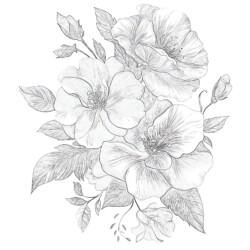 Adult Coloring Books Of Flowers - Printable Coloring page