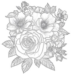 Adult Coloring Pages Free Flowers - Printable Coloring page