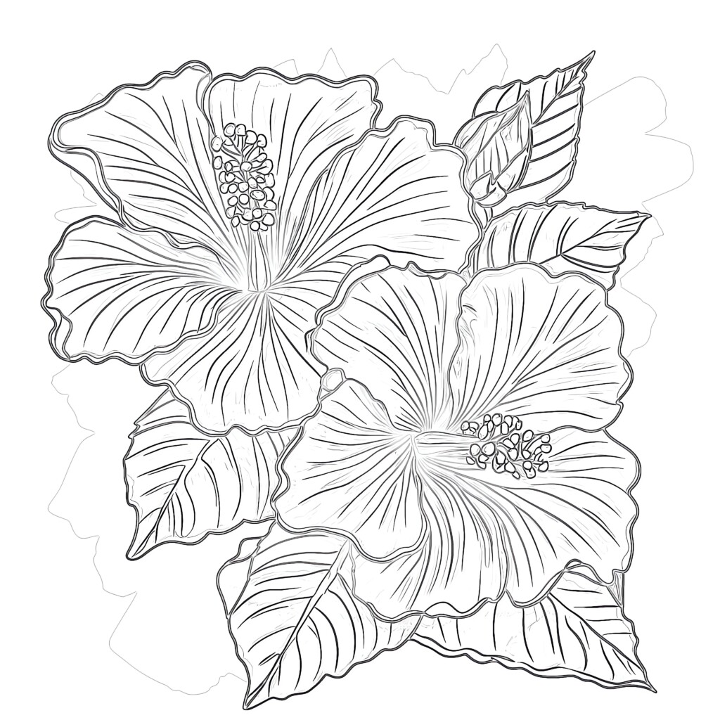 Bird And Flower Coloring Pages | Coloring Pages Mimi Panda