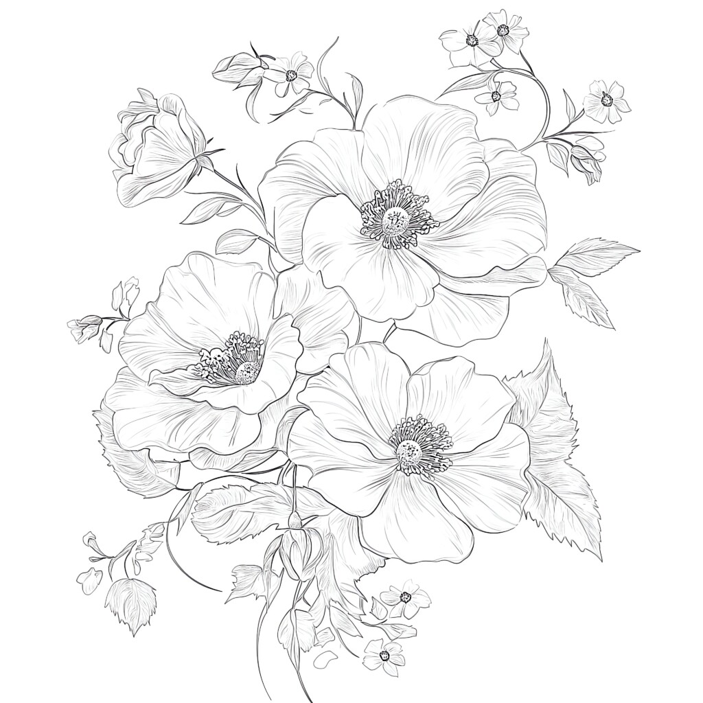 Flower Colouring Pictures To Print Coloring Pages Mimi Panda flower-colouring-pictures-to-print-coloring-pages-mimi-panda